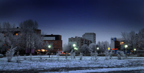 Ночной Кызыл. Тува. Фото Виталия Шайфулина