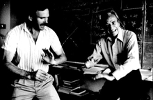 Ральф Лейтон и Ричард Фейнман, основатели общества Друзья Тувы в Америке. Фото Калифорнийского технологического университета.