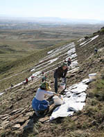 Working at mantra on the Lenin mountain. Kyzyl. Courtesy of Yulia Zhironkina