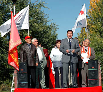 Leaders of oppositional forces Vasili Oyun, Aldyn-ool Kanzai, Damdynchap Khovalyg, Zoya Sat, and Ivan Chuchev speak of huge alexistrative pressure in favour of United Russia in Tuva in the upcoming parliamentary elections. Photo by Vitali Shaifulin