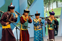 Tuvan ensemble performing in Taipei