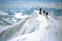 Tuvan alpinists raised the flag of Russian Geographic Society on Mt.MacKinley in the USA