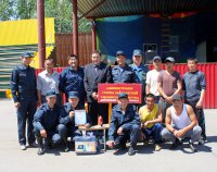 Тандинские добровольцы-пожарники 2-й раз побеждают на республиканских соревнованиях