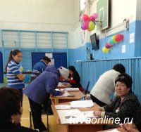 На 18 часов на участках Кызыла явка избирателей составляет от 20 до 41%