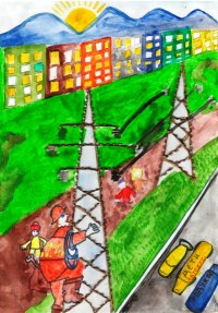 Школьники Тувы рисуют плакаты на тему энергобезопасности