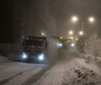 МУП «Благоустройство» всю ночь очищало дороги от снега