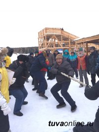 Дорожники Тувы состязались по зимним видам спорта на станции «Тайга»