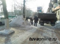 МУП Благоустройство - в круглосуточной борьбе со снегом на улицах Кызыла