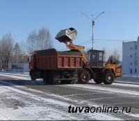 МУП Благоустройство - в круглосуточной борьбе со снегом на улицах Кызыла