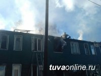 29 апреля в селе Хову-Аксы произошел пожар в двухэтажном многоквартирном доме №14