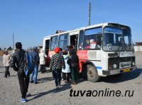 На самые напряженные маршруты Кызыла вышли дополнительные автобусы ПАЗ