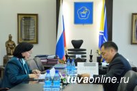 Глава Тувы провел рабочую встречу с руководителем Управления Федеральной налоговой службы