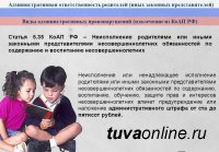 МВД Тувы напоминает родителям об административной ответственности за ненадлежащее воспитание несовершеннолетних детей