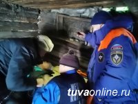 В Туве спасатели помогли врачам транспортировать из тайги охотника, повредившего при падении спину