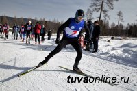 Самые быстрые в лыжных гонках среди силовиков Тувы - команда Росгвардии