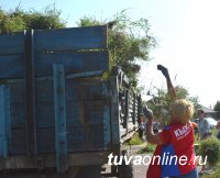 В Кызыле Совет микрорайона «Правобережный» подал пример борьбы с разросшимся бурьяном