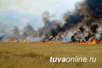 В Туве, где начался пожароопасный сезон, разыскивают виновников двух степных пожаров