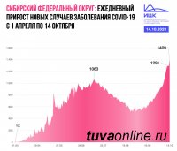 В Сибири 14 октября был установлен антирекорд по заболеваемости коронавирусом - 1409 человек