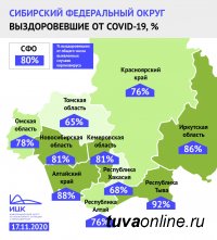 Тува лидирует в Сибири по доле выздоровевших от COVID-19
