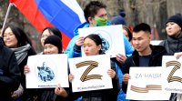 В Туве прошел митинг в поддержку российских военнослужащих