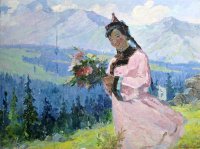 В Национальный музей Тувы передан подлинник живописной картины Татьяны Левертовской «Тувинка»