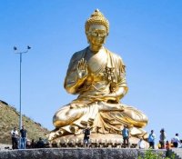 В Туве готовятся к освящению статуи Будды на месте слияния Енисея