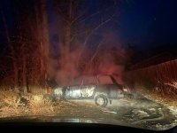 В Кызыле в результате ДТП сгорел автомобиль