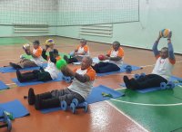 Тувинский госуниверситет ведет бесплатные занятия по лечебной гимнастике для ветеранов Бай-Тайги