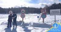 Вниманию водителей - грузоподъемность ледовой переправы в Тодже снижена в три раза