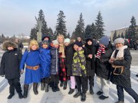 Сенатор Дина Оюн поздравила земляков и побывала на праздновании Шагаа в Кызыле