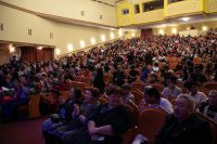 Легендарный руководитель животноводческого хозяйства в Туве Ошку-Саар Ооржак принимает поздравления с 80-летним юбилеем