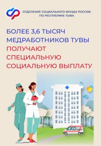 Более 3,6 тысяч медицинских работников Тувы получают специальную социальную выплату