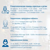Минздрав Тувы рассказал, как получить медицинскую помощь в новогодние каникулы