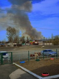 МЧС Тувы сообщает о природном пожаре в двух километрах от села Суг-Аксы