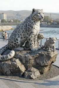 Жители Тувы считают, что на набережной Кызыла должна быть скульптура снежного барса
