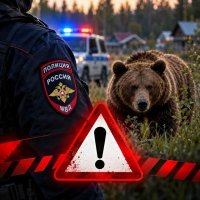 В Туве полицейские обезвредили медведя, находившегося в 40 м от жилых строений